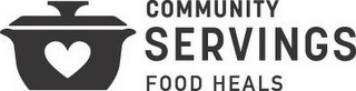 COMMUNITY SERVINGS FOOD HEALS logo