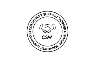 COMMUNITY SUPPORT WORKER CSW COMMUNITY HEALTH-PEER SUPPORT logo