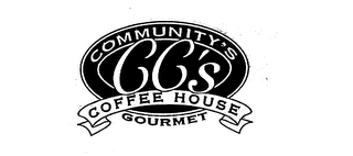 COMMUNITY'S CC'S GOURMET COFFEE HOUSE logo