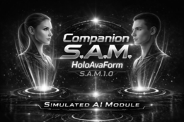COMPANION S.A.M.   HOLOAVAFORM   S.A.M. 1.0   SIMULATED AI MODULE logo