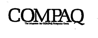 COMPAQ THE MAGAZINE FOR COMPAZ COMPUTER USERS logo