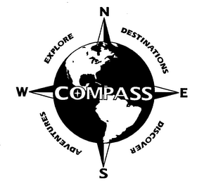 COMPASS EXPLORE DESTINATIONS ADVENTURES DISCOVER N E S W