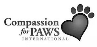 COMPASSION FOR PAWS INTERNATIONAL logo