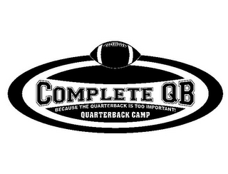 COMPLETE QB QUARTERBACK CAMP BECAUSE THE QUARTERBACK IS TOO IMPORTANT! logo