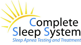 COMPLETE SLEEP SYSTEM SLEEP APNEA TESTING AND TREATMENT logo
