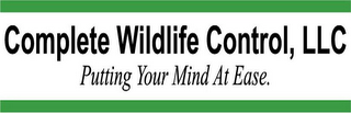 COMPLETE WILDLIFE CONTROL, LLC PUTTING YOUR MIND AT EASE logo