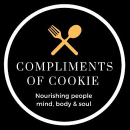 COMPLIMENTS OF COOKIE NOURISHING PEOPLE, MIND, BODY & SOUL logo