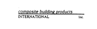 COMPOSITE BUILDING PRODUCTS INTERNATIONAL INC. logo