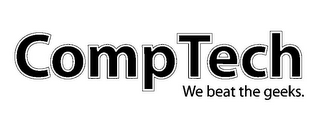 COMPTECH WE BEAT THE GEEKS. logo