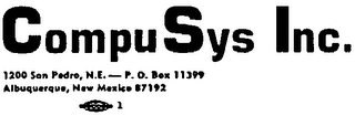 COMPUSYS INC. logo