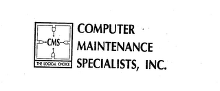 COMPUTER MAINTENANCE SPECIALISTS, INC. CMS THE LOGICAL CHOICE logo