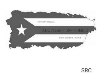 CON AMOR Y ESPERANZA ADOPT (AR) ~ UN ~ PUEBLO PUERTO RICO SE VAR LEVANTAR SRC logo