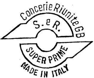 CONCERIE RIUNITE GB S.ER. SUPERPRIME MADE IN ITALY logo
