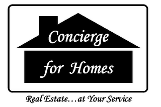 CONCIERGE FOR HOMES REAL ESTATE...AT YOUR SERVICE logo