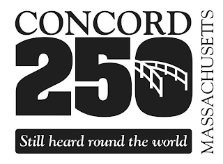 CONCORD MASSACHUSETTS STILL HEARD ROUND THE WORLD 250 logo
