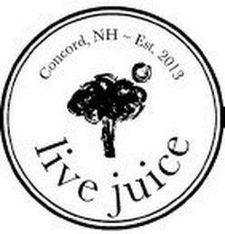 CONCORD, NH ~ EST. 2013 LIVE JUICE