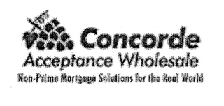 CONCORDE ACCEPTANCE WHOLESALE NON-PRIME MORTGAGE SOLUTIONS FOR THE REAL WORLD logo