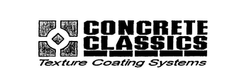 CONCRETE CLASSICS TEXTURE COATING SYSTEMS logo