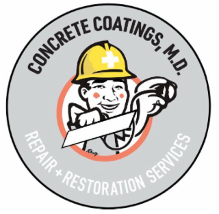 CONCRETE COATINGS, M.D. WE MAKE HOUSE CALLS! RUSTY REPAIR + RESTORATION SERVICES logo