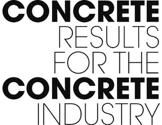 CONCRETE RESULTS FOR THE CONCRETE INDUSTRY logo
