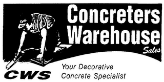 CONCRETERS WAREHOUSE SALES CWS YOUR DECORATIVE CONCRETE SPECIALIST logo