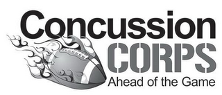 CONCUSSION CORPS AHEAD OF THE GAME logo