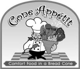 CONE APPÉTIT COMFORT FOOD IN A BREAD CONE logo