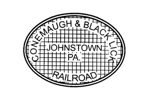 CONEMAUGH & BLACK LICK JOHNSTOWN PA. RAILROAD logo