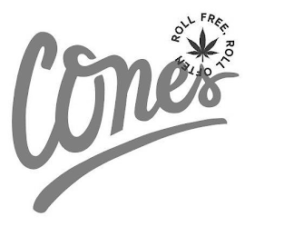 CONES ROLL FREE, ROLL OFTEN logo