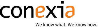 CONEXIA WE KNOW WHAT. WE KNOW HOW. logo