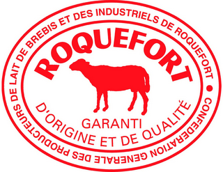 CONFEDERATION GENERALE DES PRODUCTEURS DE LAIT DE BREBIS ET DES INDUSTRIELS DE ROQUEFORT ROQUEFORT GARANTI D'ORIGINE ET DE QUALITÉ logo