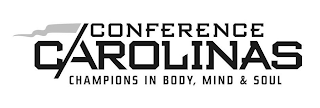 CONFERENCE CAROLINAS CHAMPIONS IN BODY, MIND & SOUL logo