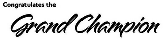 CONGRATULATES THE GRAND CHAMPION logo
