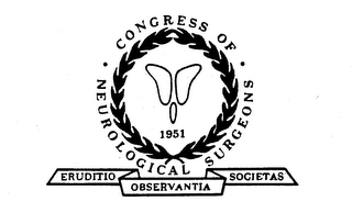 CONGRESS OF NEUROLOGICAL SURGEONS ERUDITIO OBSERVANTIA SOCIETAS 1951 logo