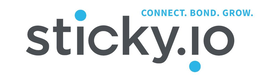 CONNECT. BOND. GROW. STICKY.IO logo