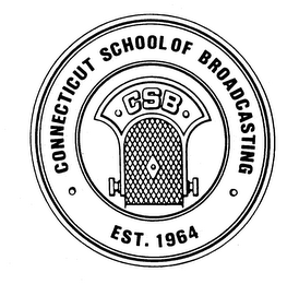 CONNECTICUT SCHOOL OF BROADCASTING CSB EST. 1964 logo