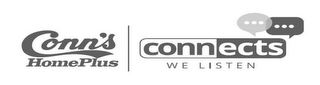 CONN'S HOMEPLUS CONNECTS WE LISTEN logo