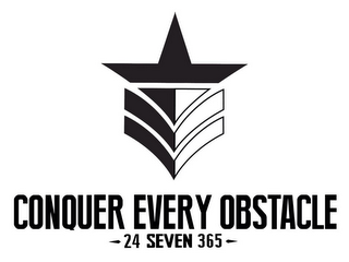 CONQUER EVERY OBSTACLE 24 SEVEN 365 logo
