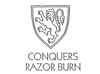 CONQUERS RAZOR BURN logo