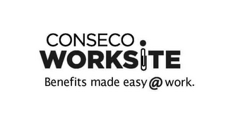 CONSECO WORKSITE BENEFITS MADE EASY @ WORK. logo