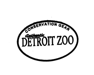 CONSERVATION GEAR AUTHENTIC DETROIT ZOO logo