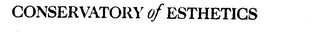 CONSERVATORY OF ESTHETICS logo