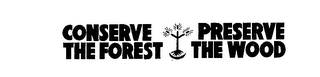 CONSERVE THE FOREST PRESERVE THE WOOD logo