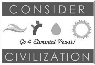 CONSIDER CIVILIZATION GO 4 ELEMENTAL POWER! logo