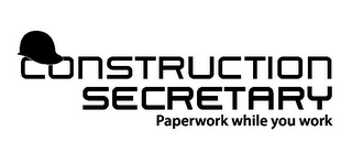 CONSTRUCTION SECRETARY PAPERWORK WHILE YOU WORK logo