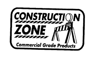 CONSTRUCTION ZONE COMMERCIAL GRADE PRODUCTS logo