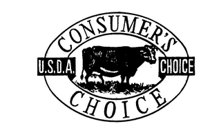 CONSUMER'S CHOICE U.S.D.A. CHOICE logo