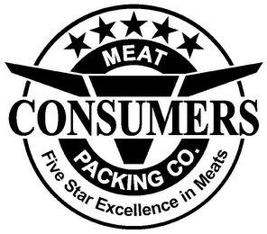 CONSUMERS MEAT PACKING CO. FIVE STAR EXCELLENCE IN MEATS logo