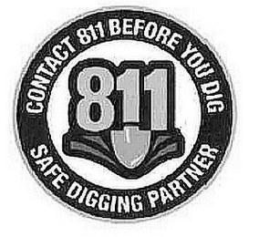 CONTACT 811 BEFORE YOU DIG 811 SAFE DIGGING PARTNER logo