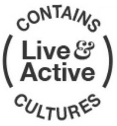 CONTAINS LIVE & ACTIVE CULTURES logo